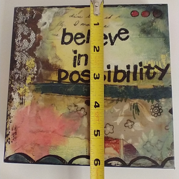 Canvas painting by artist Kelly Rae Roberts 6x6 - Picture 3 of 5